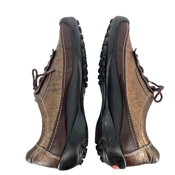 Wolky Brown Leather Metallic Walking Shoes Lace Up Size 37 EU 6 US - Picture 4 of 10